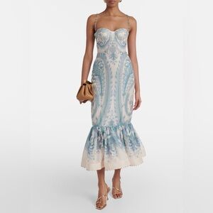 Zimmermann Illuminate silk and linen cocktail dress